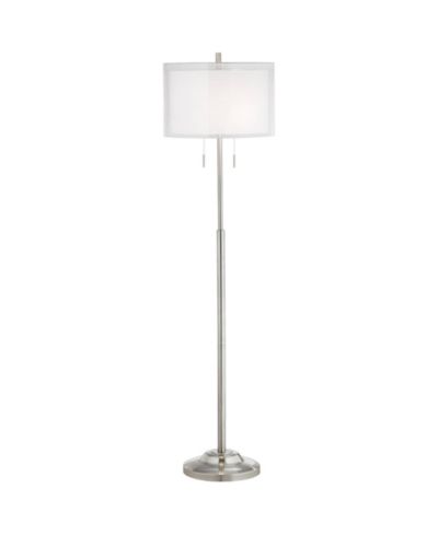 Напольный торшер Possini Euro Design Roxie Modern, 65 1/2", матовый никель