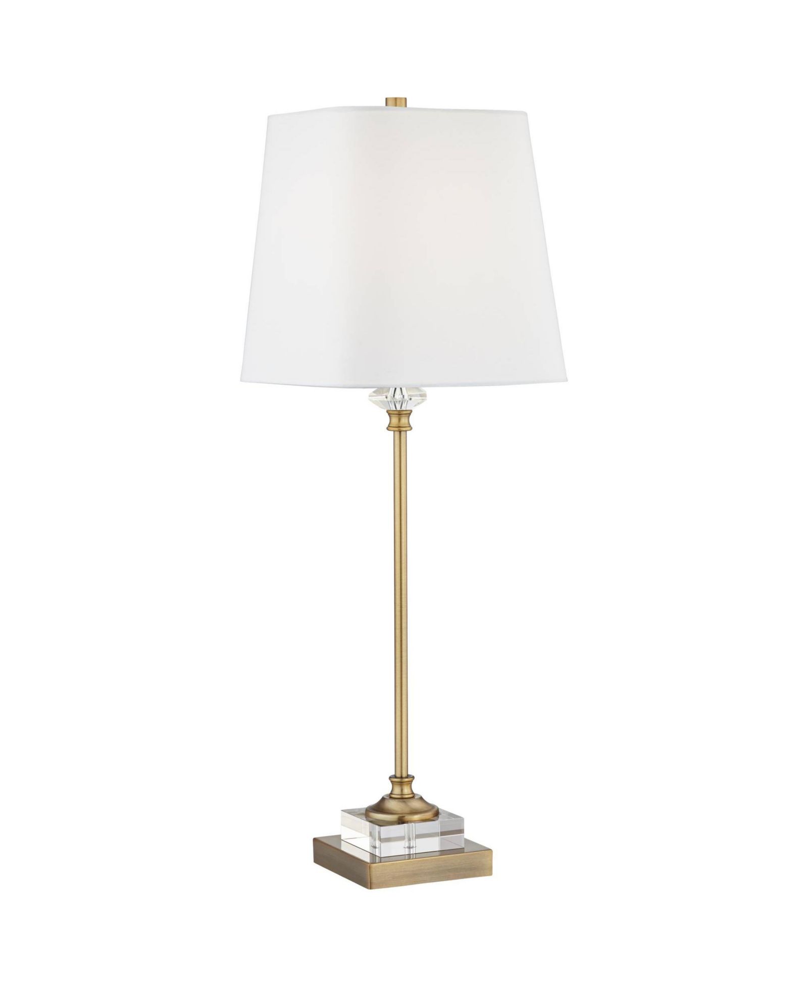 Regency Hill Julia Traditional Buffet Table Lamp 29 1/2" Tall  Fabric Tapered Square Shade for Living Room Dining House Entryway
