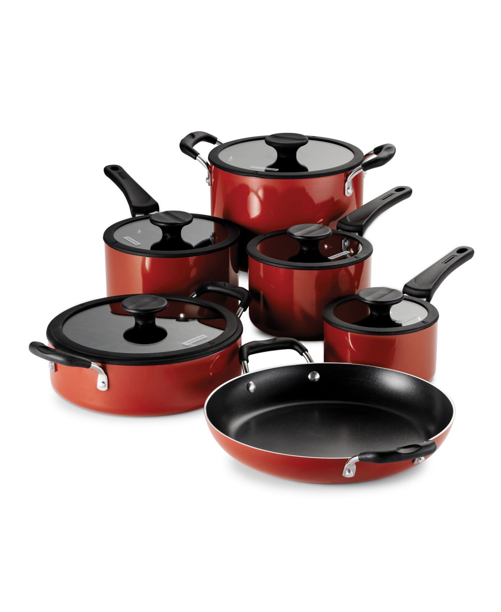Tramontina Aluminum Non-Stick 11-pc Nesting Cookware Set with Lids