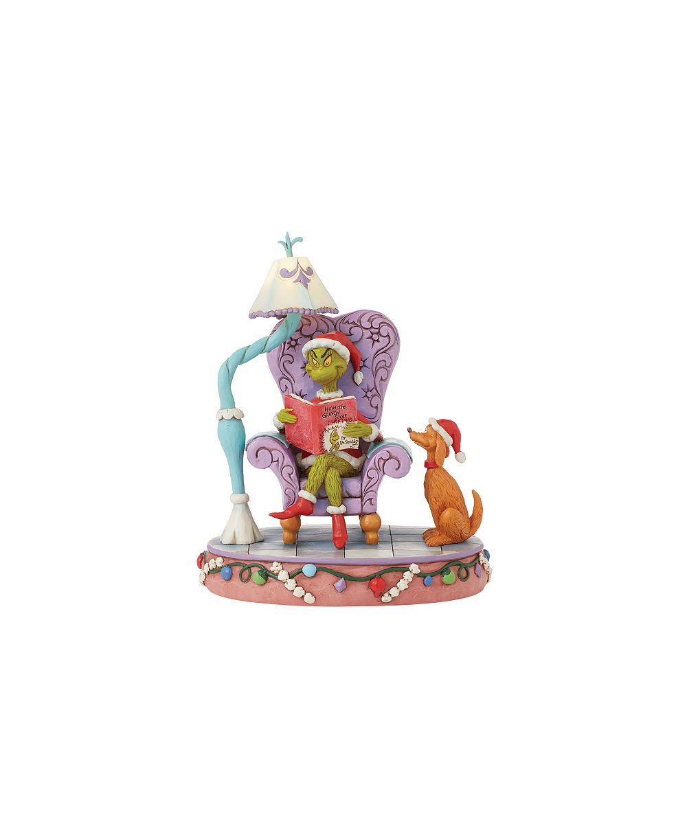 Фигурка Jim Shore Grinch in Chair with Lamp