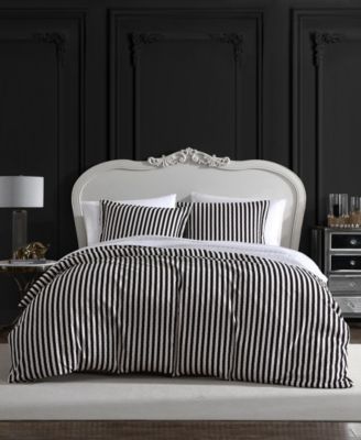 Betsey Johnson Wonderland Stripe 3 Piece Duvet Cover Set, King