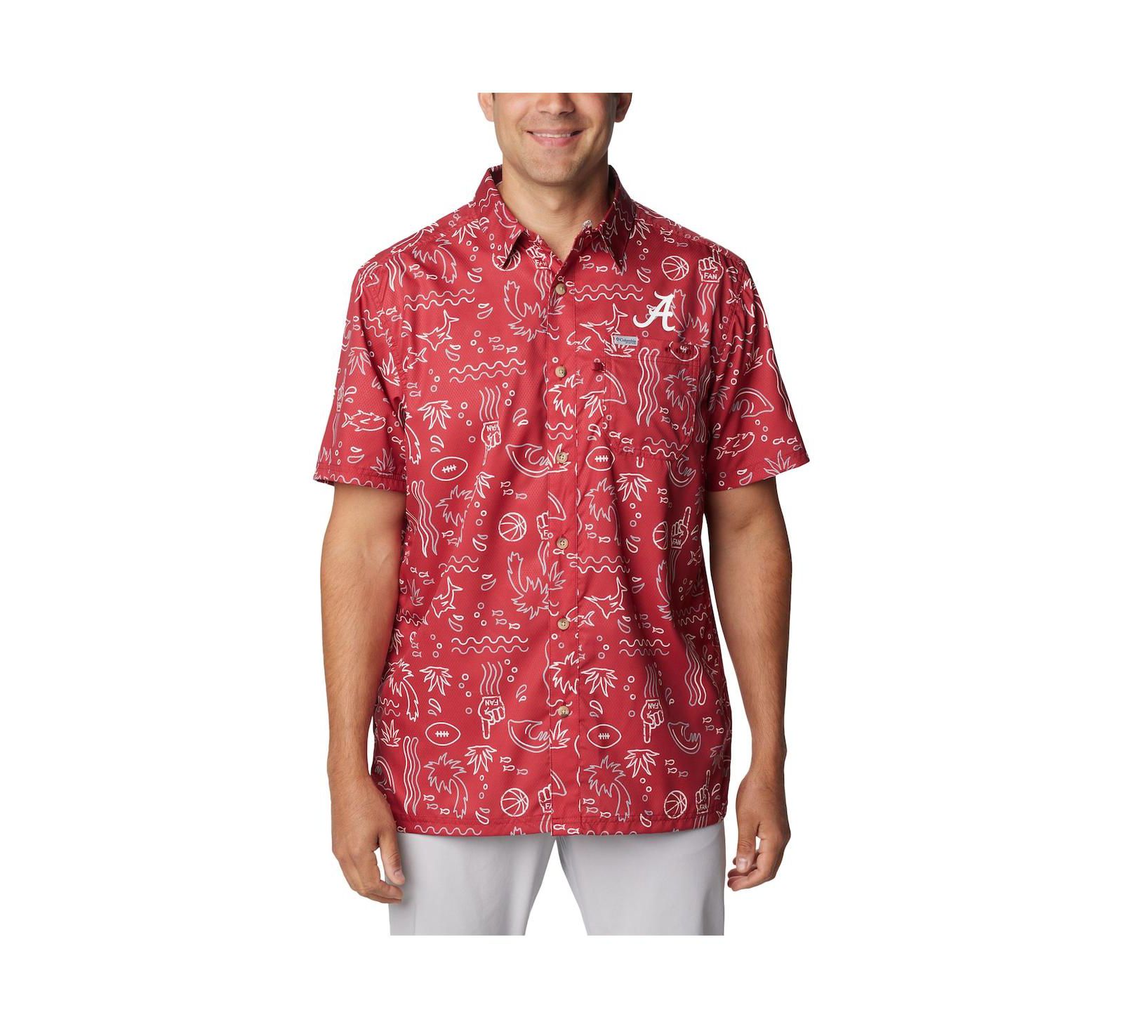 Columbia Мужская рубашка Omni-Wick Button-Up Crimson Alabama Crimson Tide