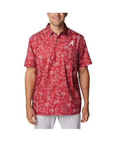 Columbia Мужская рубашка Omni-Wick Button-Up Crimson Alabama Crimson Tide