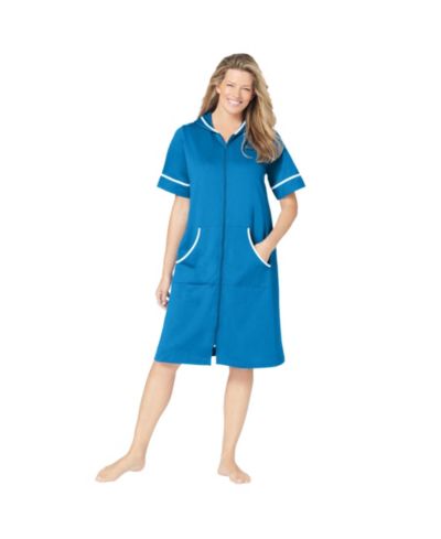 Халат Dreams & Co. Plus Size Short French Terry