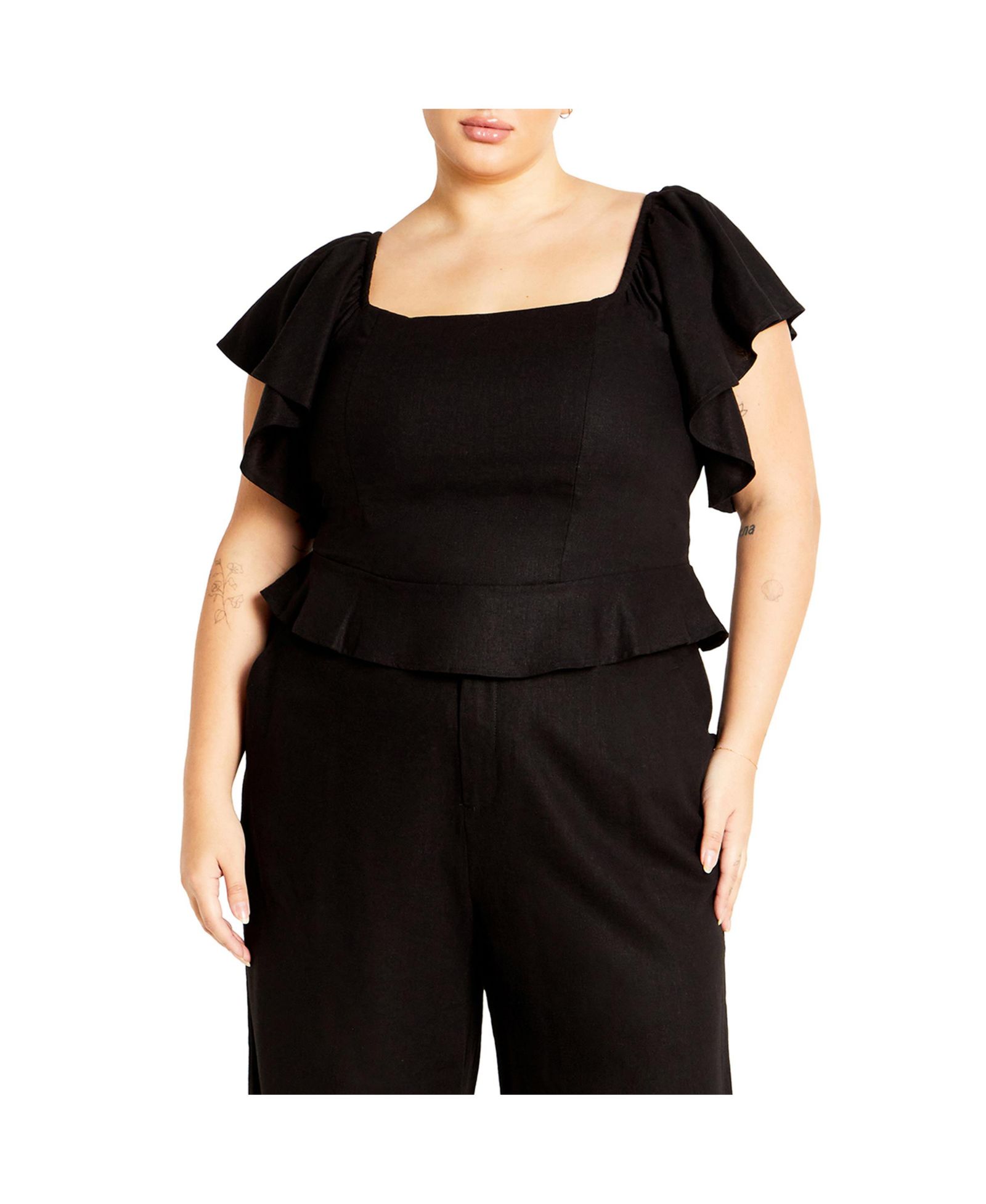 Женский топ Plus Size Samara с оборками CITY CHIC