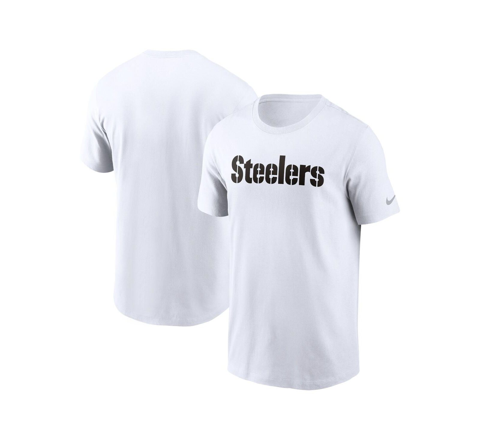 Мужская футболка Nike White Pittsburgh Steelers Primetime Wordmark Essential