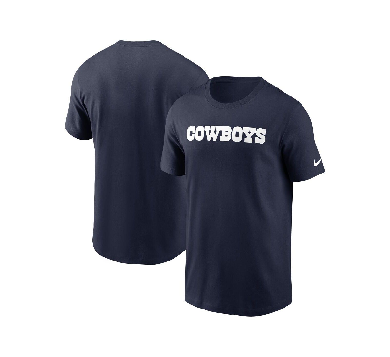 Мужская футболка Nike Navy Dallas Cowboys Primetime Wordmark Essential