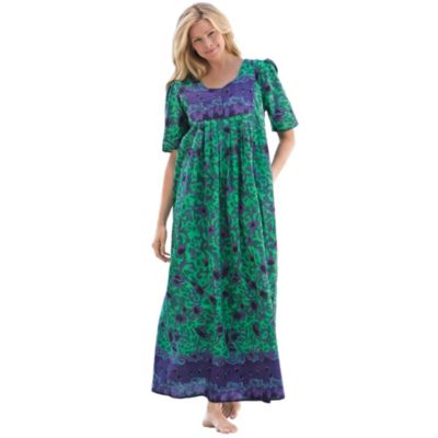 Kelly green folk floral