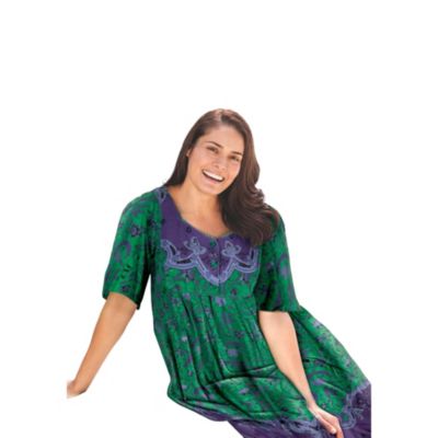 Kelly green folk floral