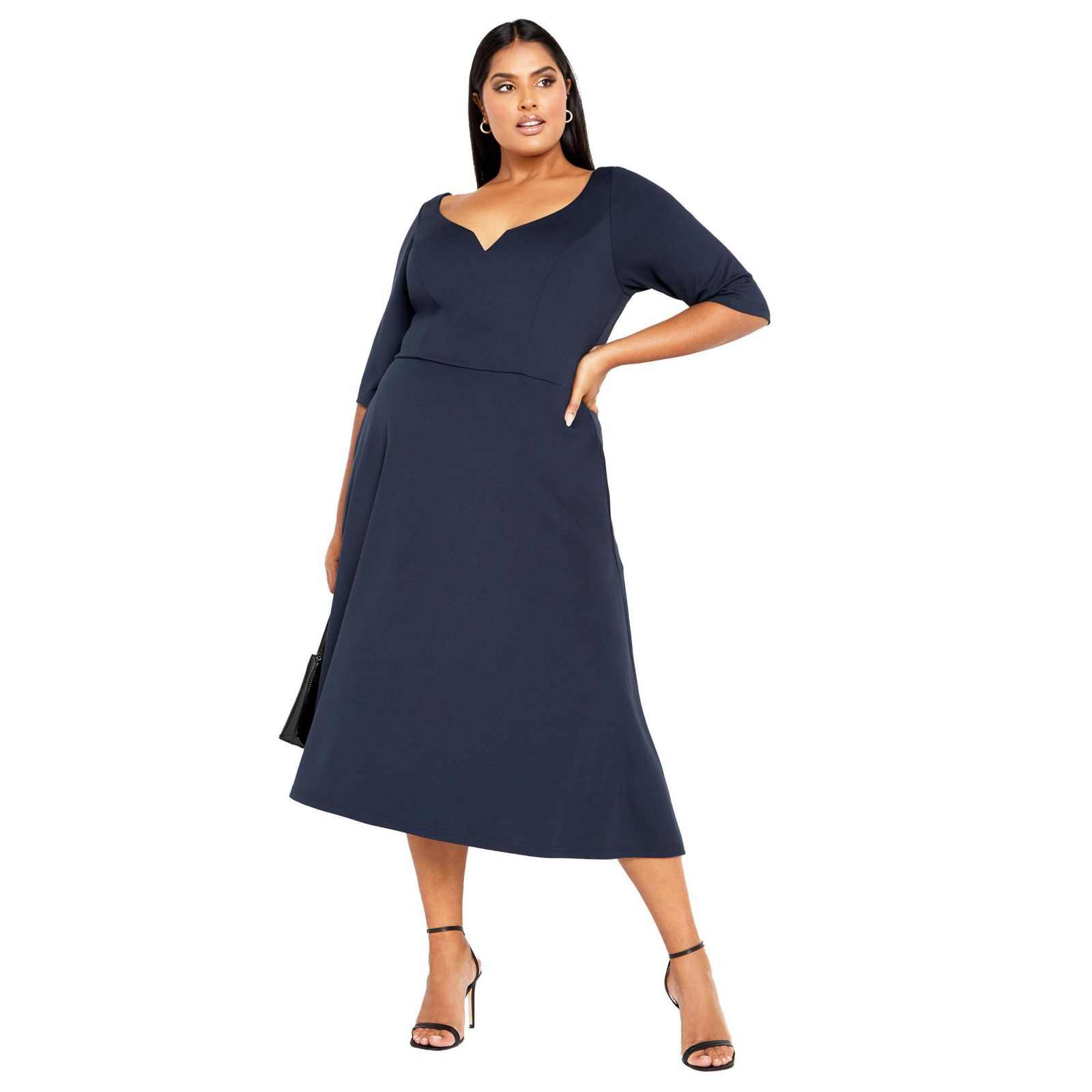 CITY CHIC Платье Plus Size с рукавами до локтя
