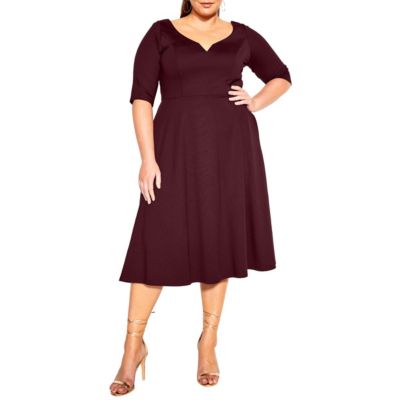CITY CHIC Платье Plus Size с рукавами до локтя