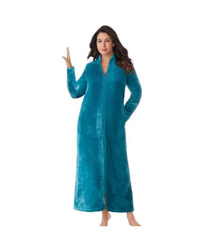 Dreams & Co. Women's Dreams and Co. Plush Zip-Front Robe