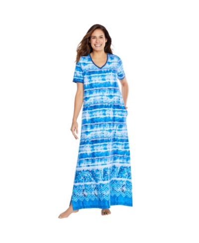 Bright cobalt tie dye stripe