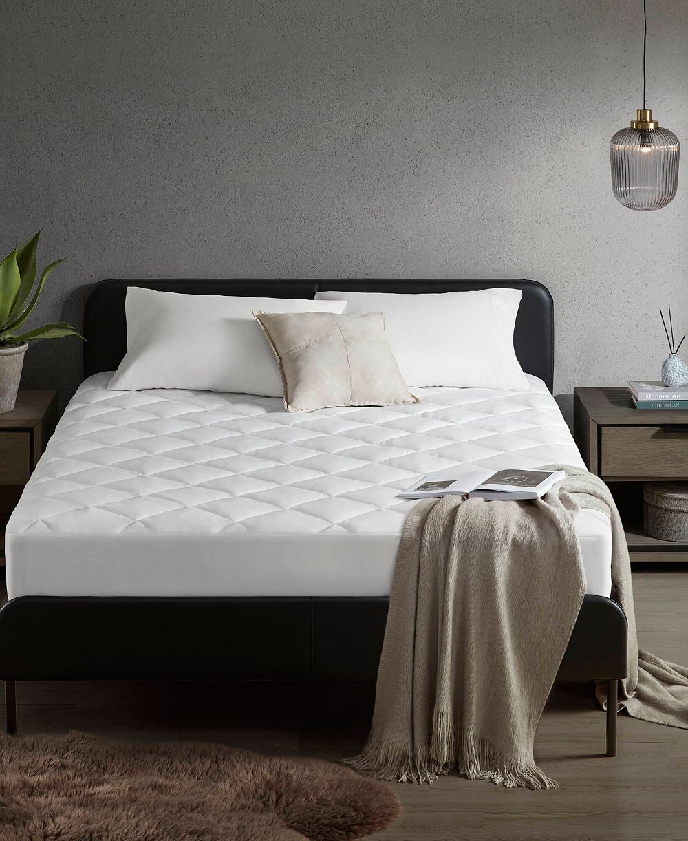 Sharper Image Cooling Touch Overfilled Extra Deep Pocket Mattress Pad, King