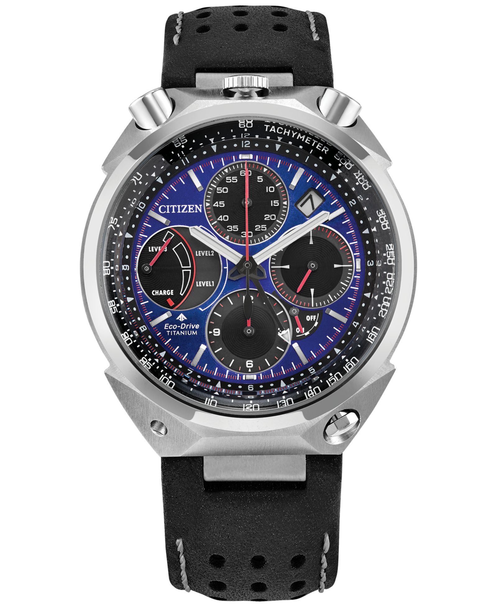 Citizen Eco-Drive Мужские хронограф часы Promaster Limited Edition Tsuno Racer, черный кожаный ремешок, 43mm