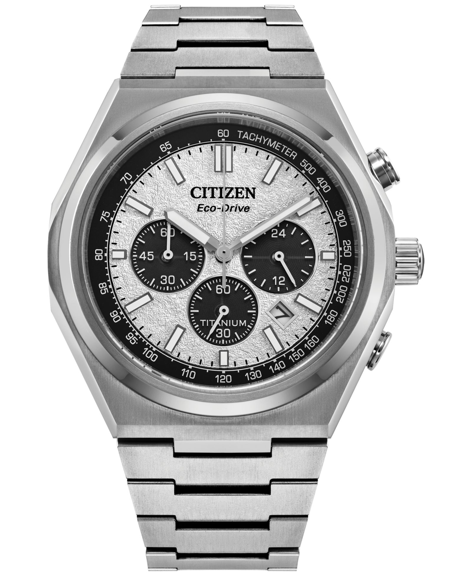 Citizen Eco-Drive Men's Chronograph Zenshin Super Titanium Bracelet Watch 43mm