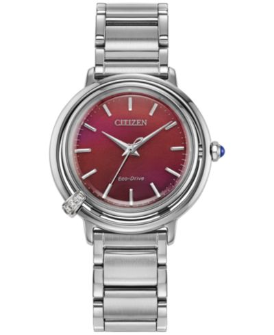Женские наручные часы Citizen Eco-Drive L Arcly Diamond Accent Stainless Steel Bracelet 31mm