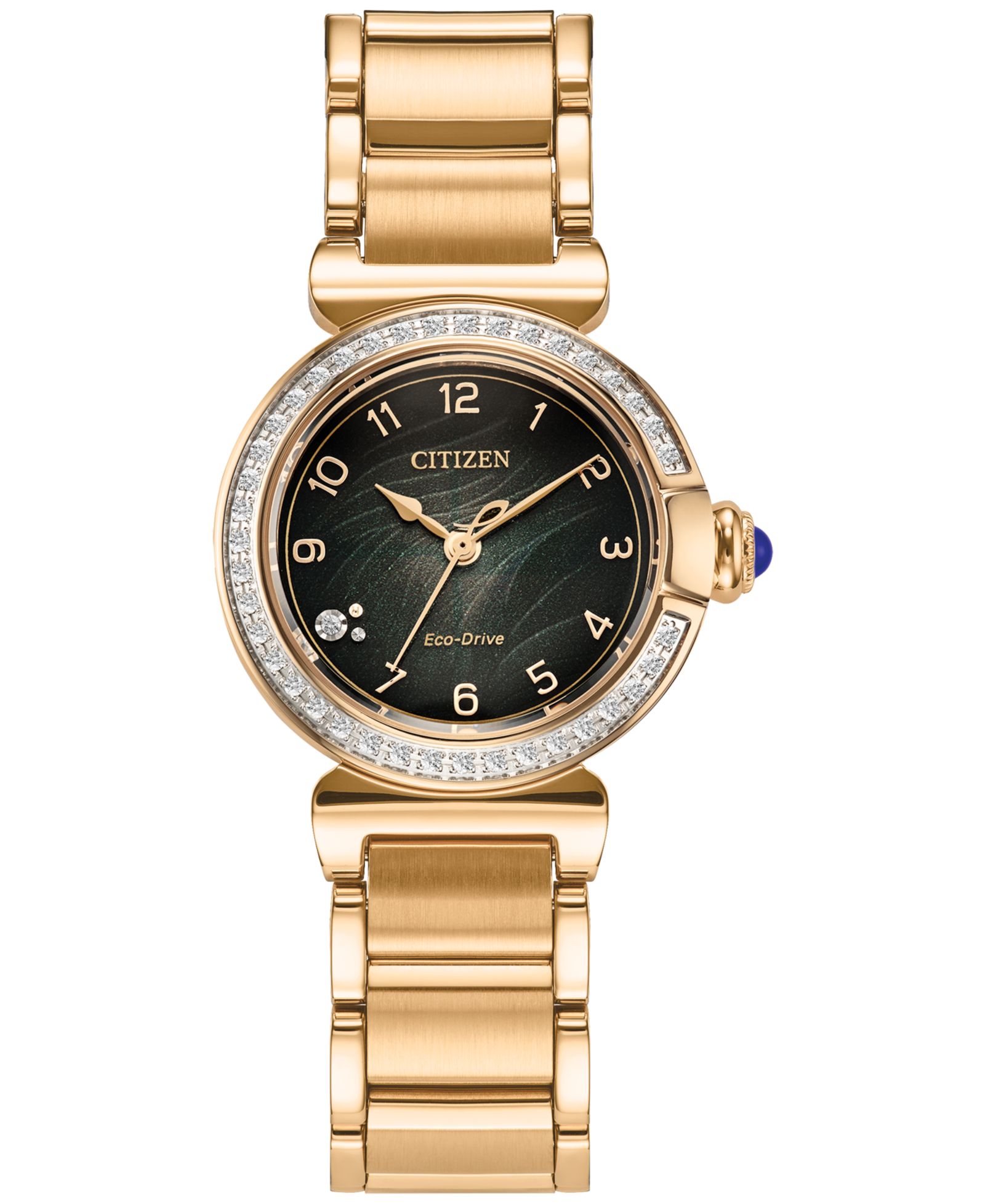 Женские часы Citizen Eco-Drive с бриллиантами (1/6 ct. t.w.) и стальным браслетом в цвете Rose Gold-Tone 26mm