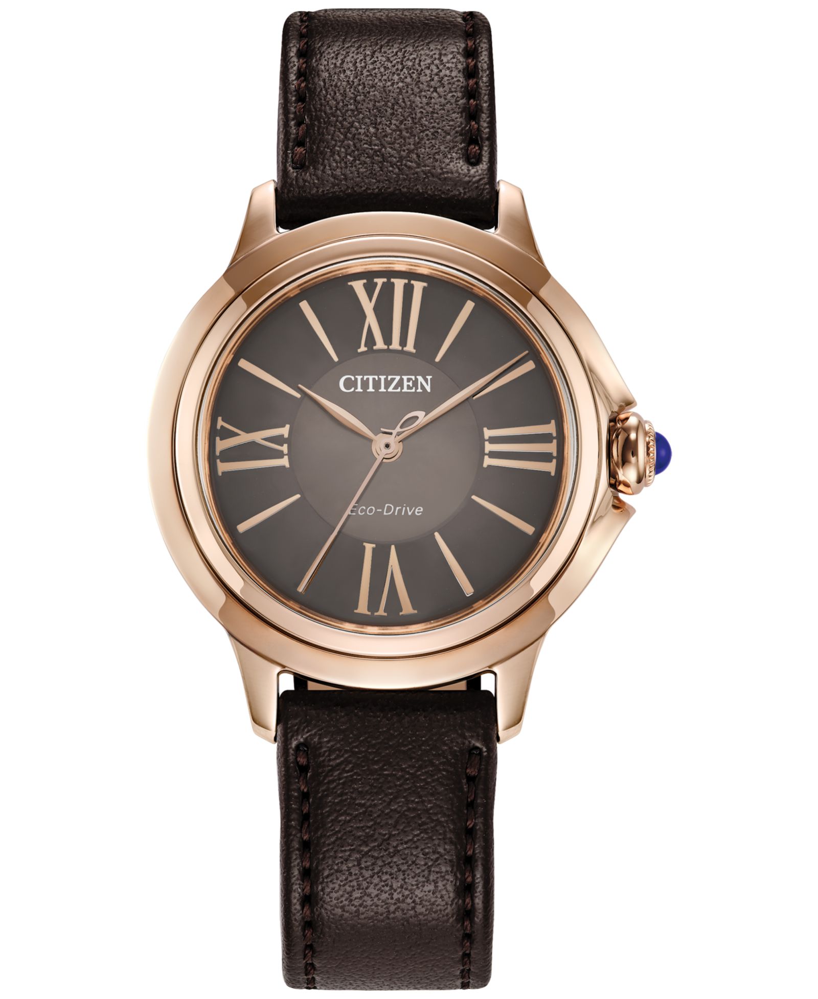 Женские часы Citizen Eco-Drive Ceci Brown с ремешком из материала Apple 34mm
