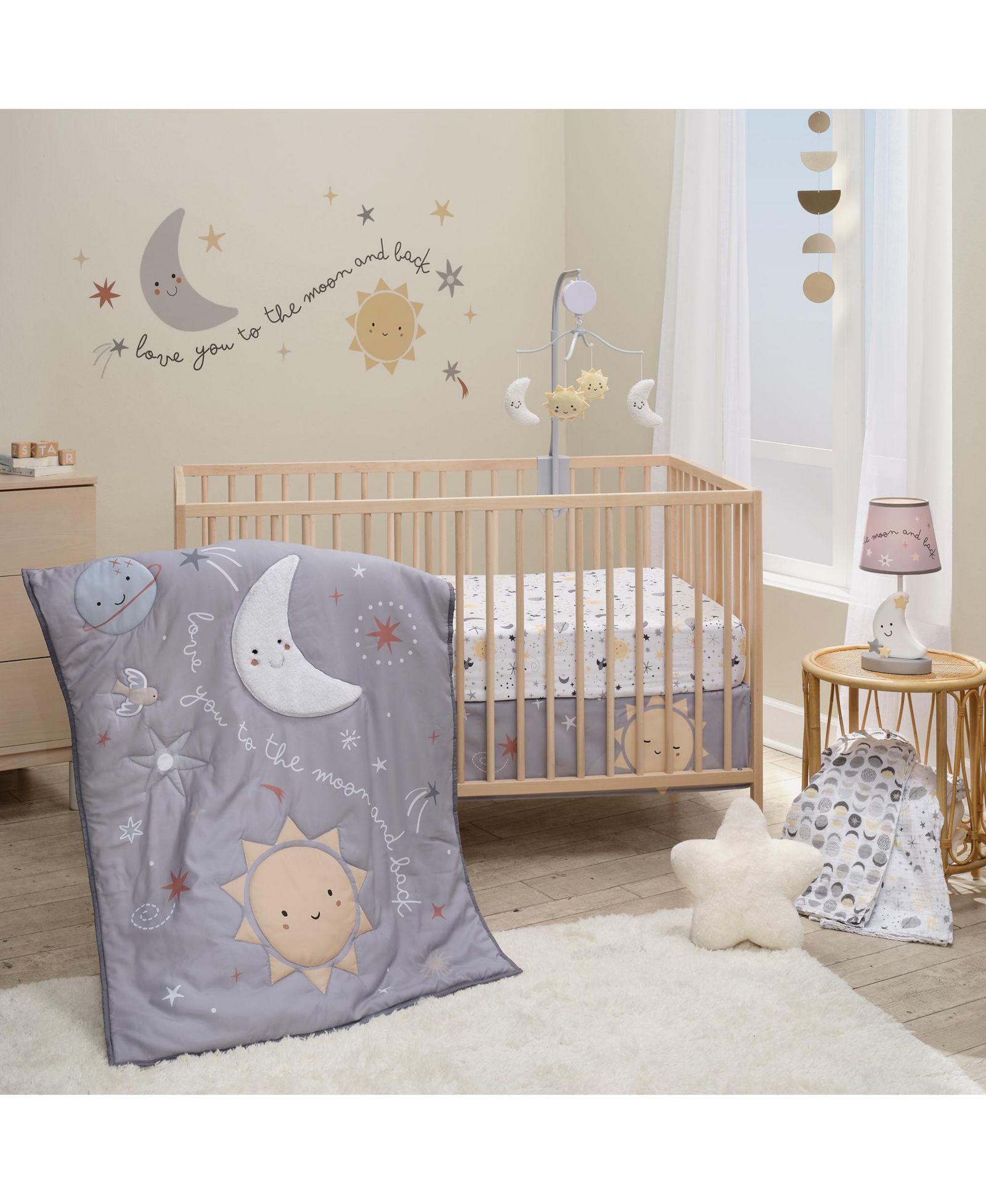 Детский набор постельного белья Bedtime Originals Little Star Celestial 3-Piece Nursery Baby Crib
