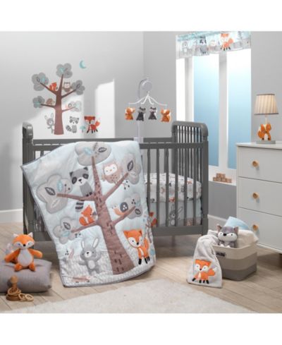 Комплект постельного белья Bedtime Originals Woodland Friends Animals Mint/Gray, 5 предметов