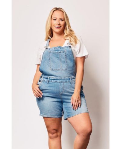 SLINK Jeans Plus Size Denim Short Overall