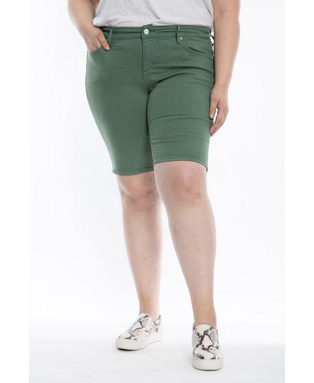 SLINK Jeans Шорты-бермуды Plus Size Mid Rise