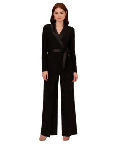 Женский комбинезон Adrianna Papell с длинными рукавами Tuxedo