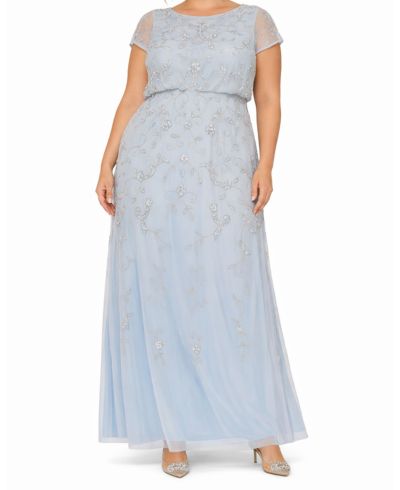 Вечернее платье Plus Size Adrianna Papell Sequined-Mesh