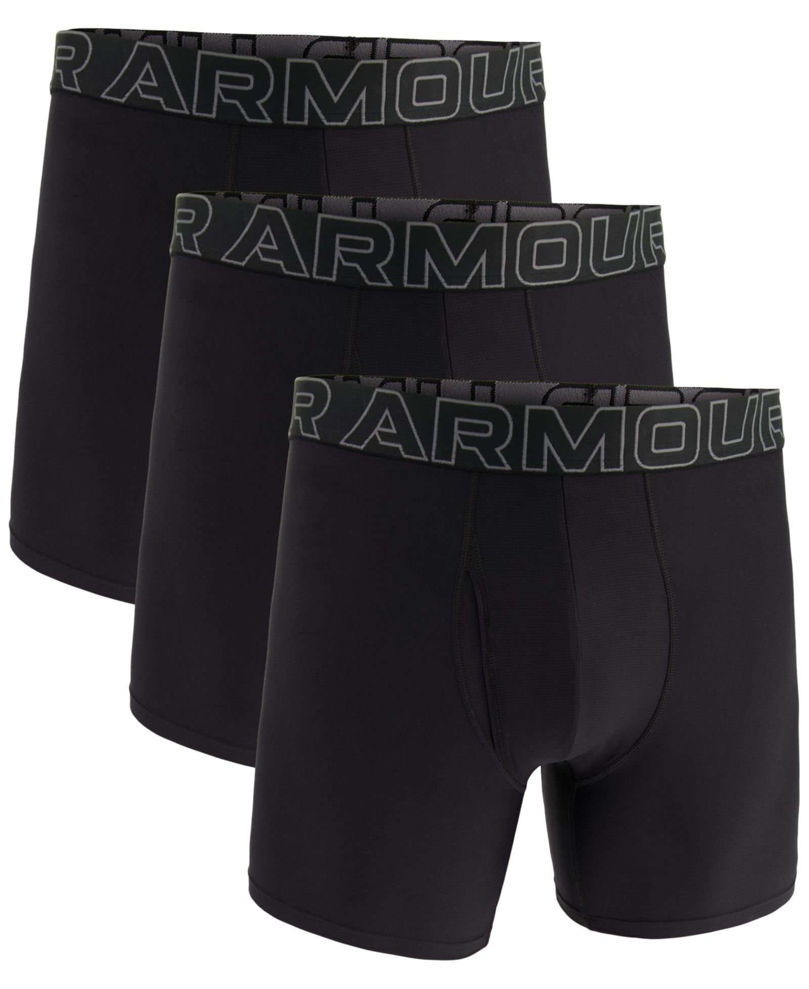 Under Armour Men's 3-Pack Performance Tech Solid 6" Boxer Briefs