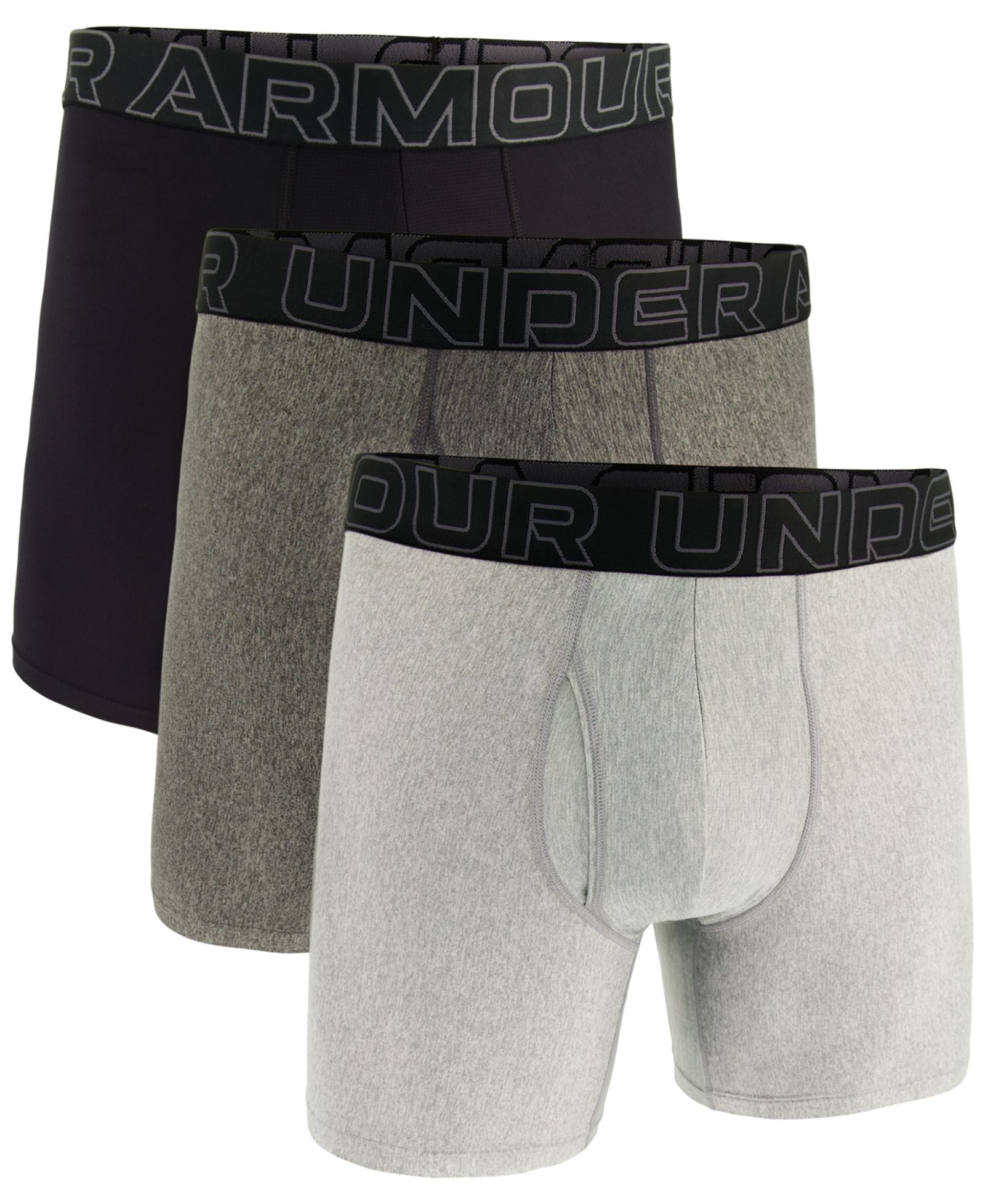Under Armour Men's 3-Pack Performance Tech Solid 6" Boxer Briefs