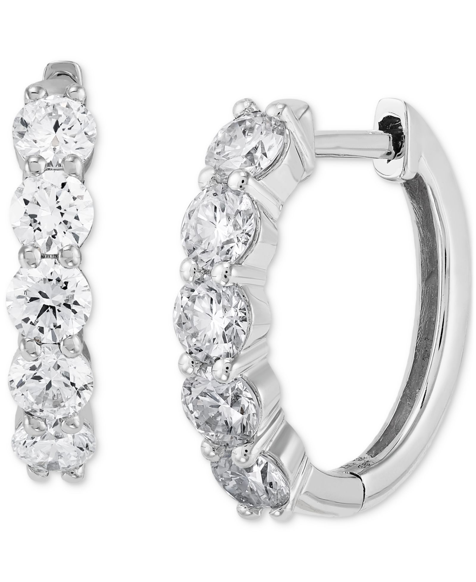 Серьги-кольца Grown With Love Lab Grown Diamond in 14k White or Yellow Gold