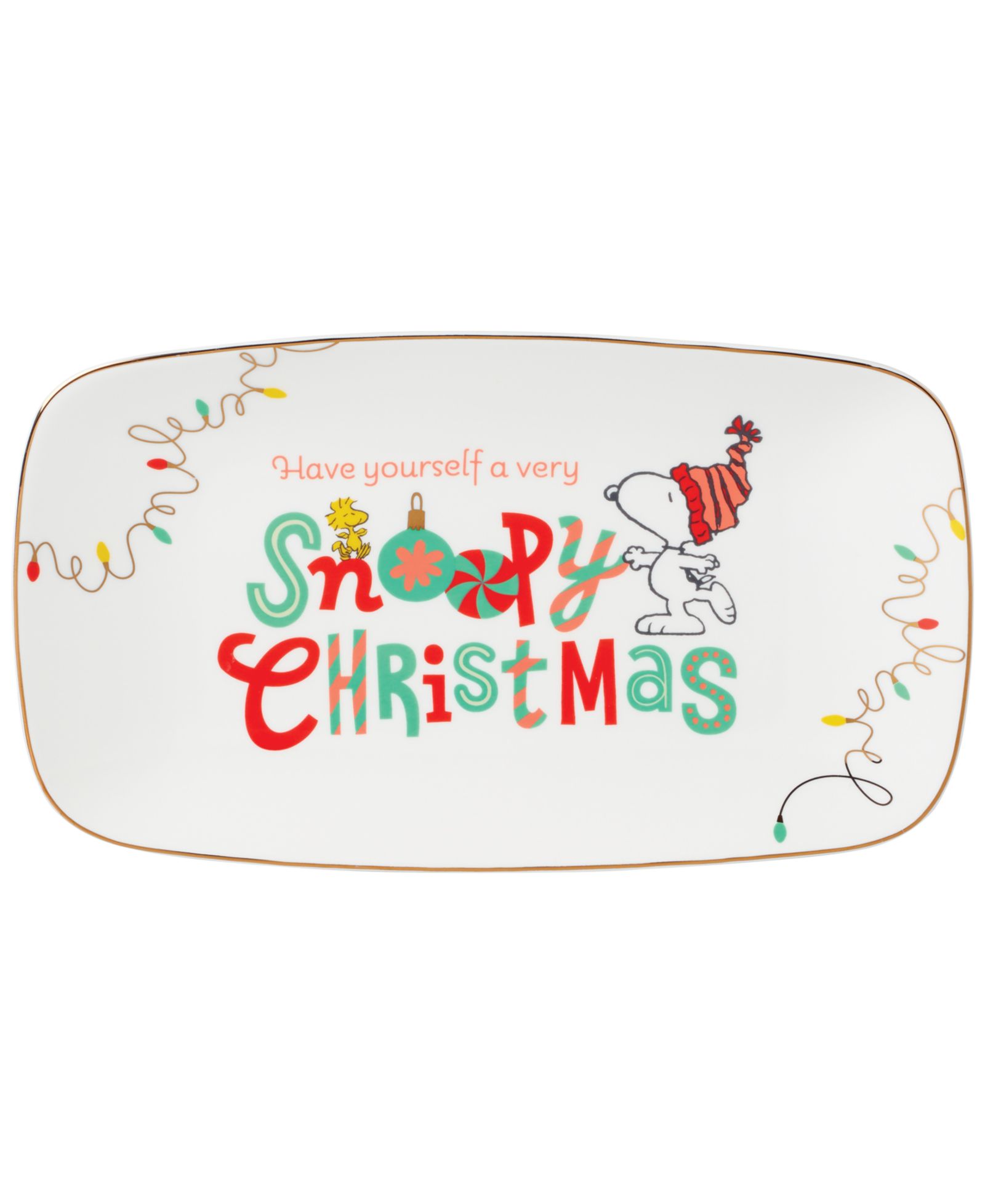Фарфоровая тарелка для закусок Lenox Snoopy & Woodstock