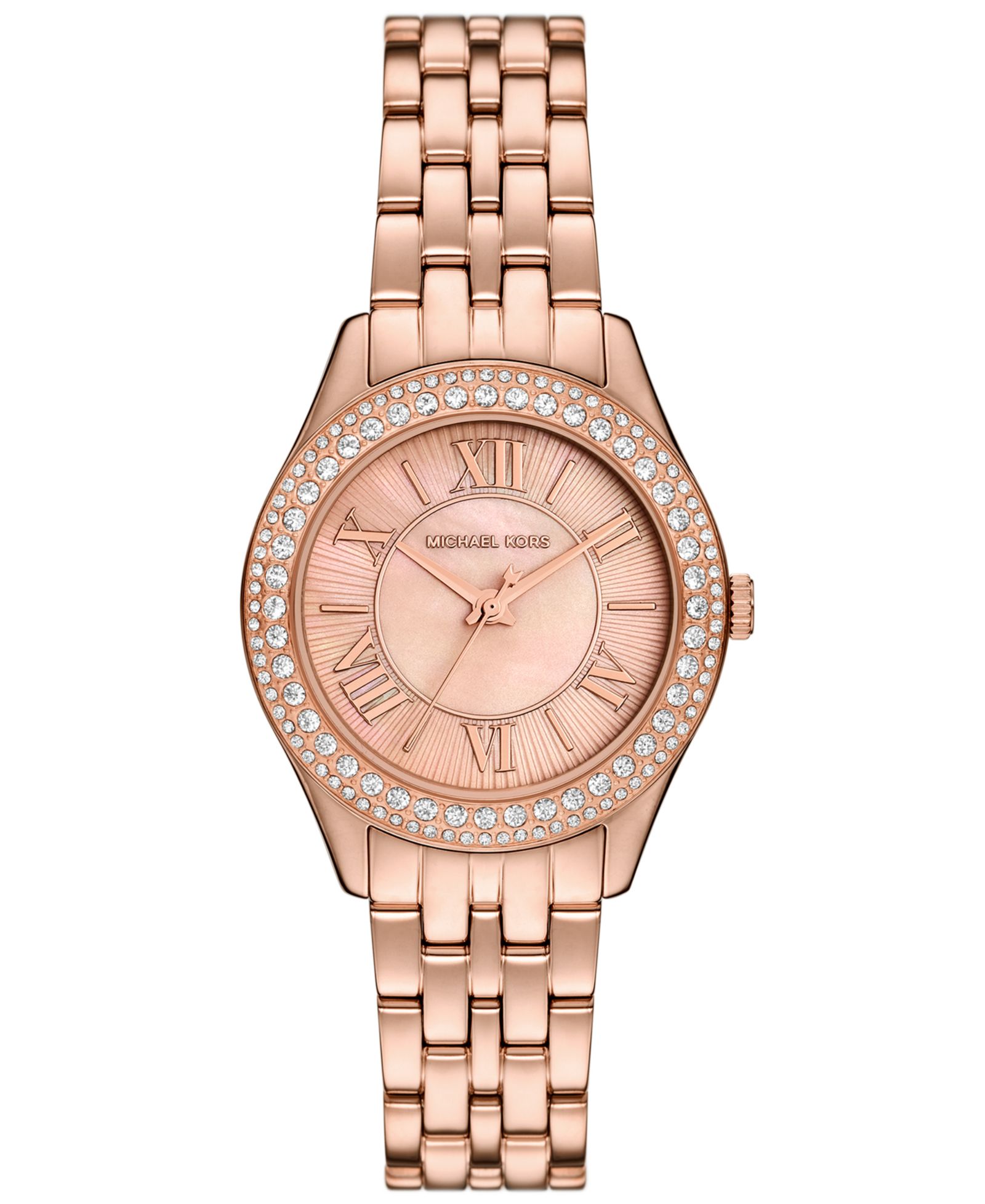 Женские часы Harlowe Michael Kors с тремя стрелками, розовое золото, нержавеющая сталь, 33 мм