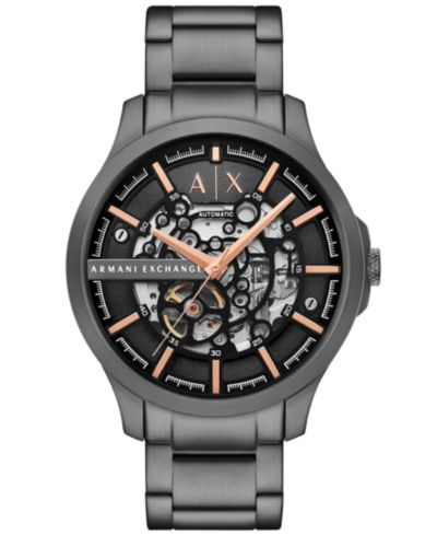 A|X Armani Exchange Мужские автоматические часы из стали с металлическим цветом 46MM
