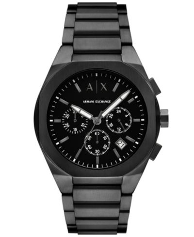 Мужские часы A|X Armani Exchange Men's Sync Quartz Chronograph Black Stainless Steel 42MM