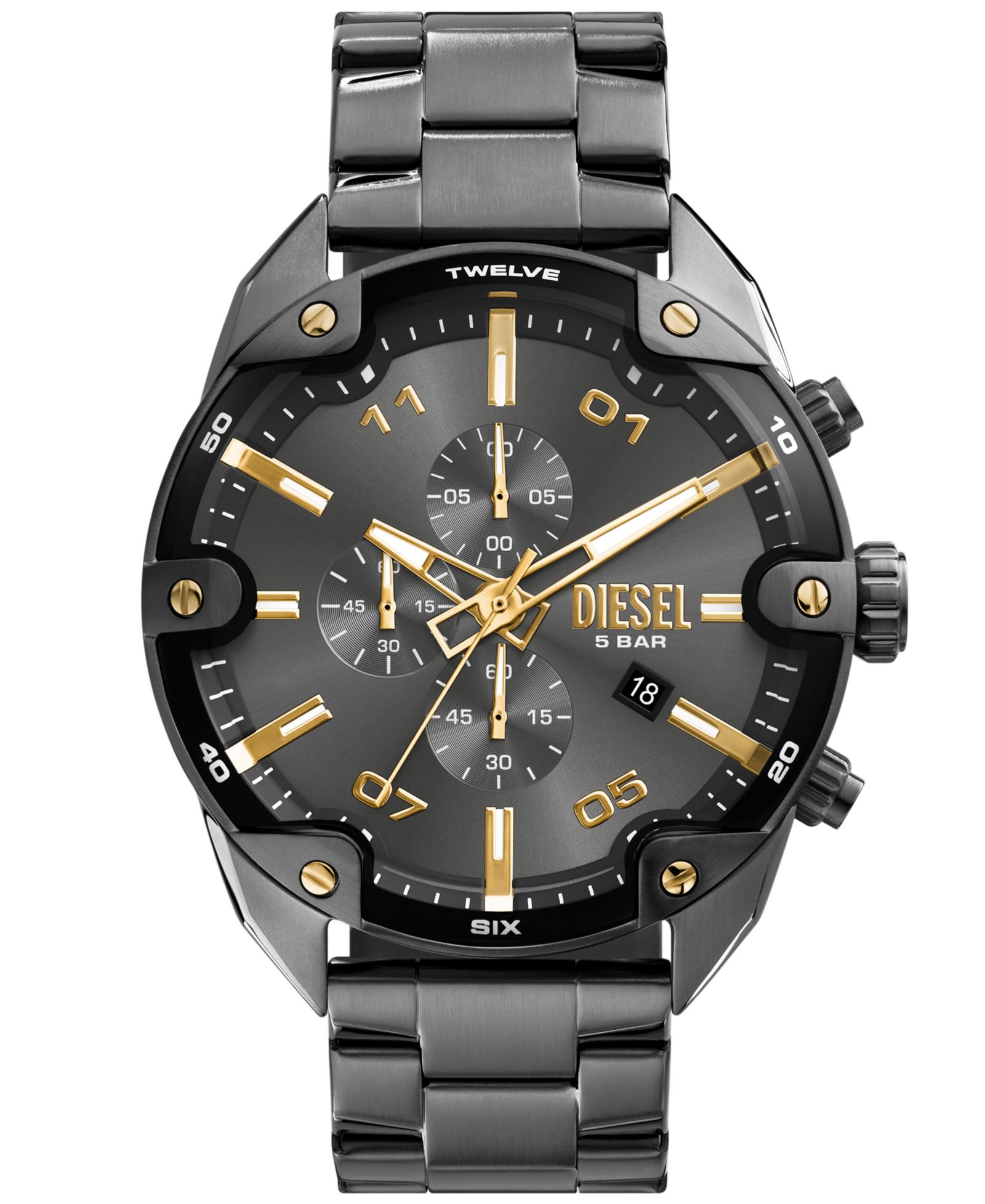 Мужские часы Diesel Spiked Quartz Chronograph 49mm