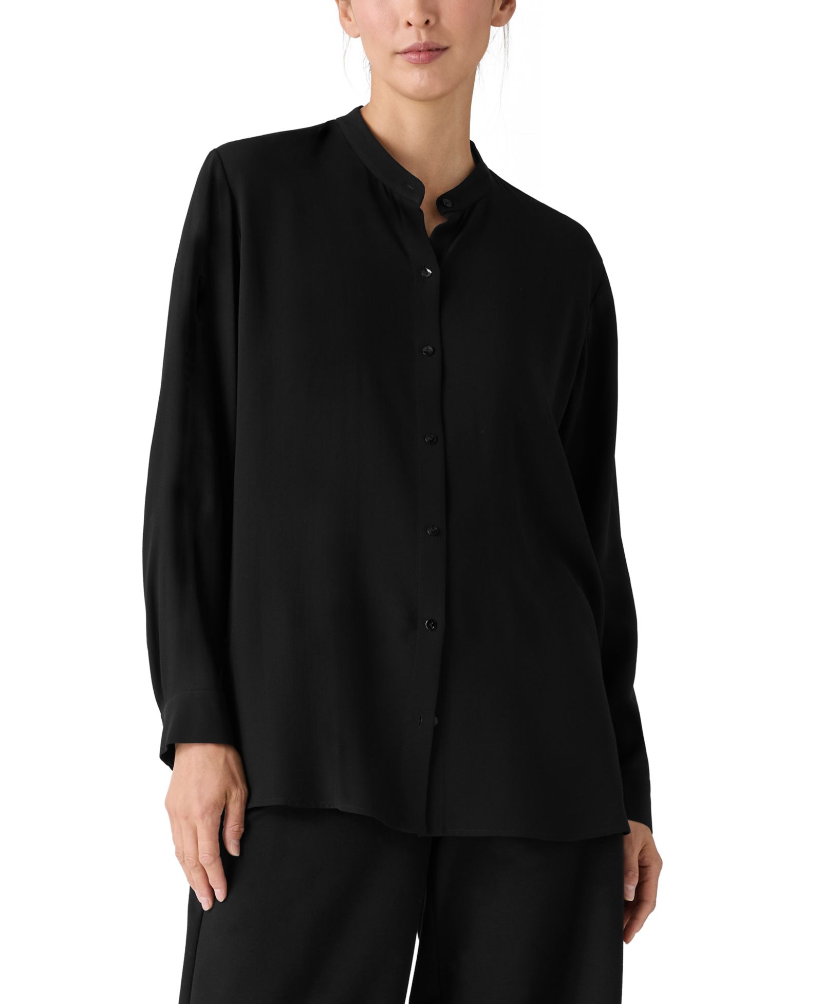 Женская рубашка Eileen Fisher с воротником-стойкой