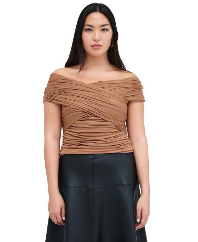 Женский облегающий топ Marcella Alyssa Sheer Jersey с конвертируемыми бретелями