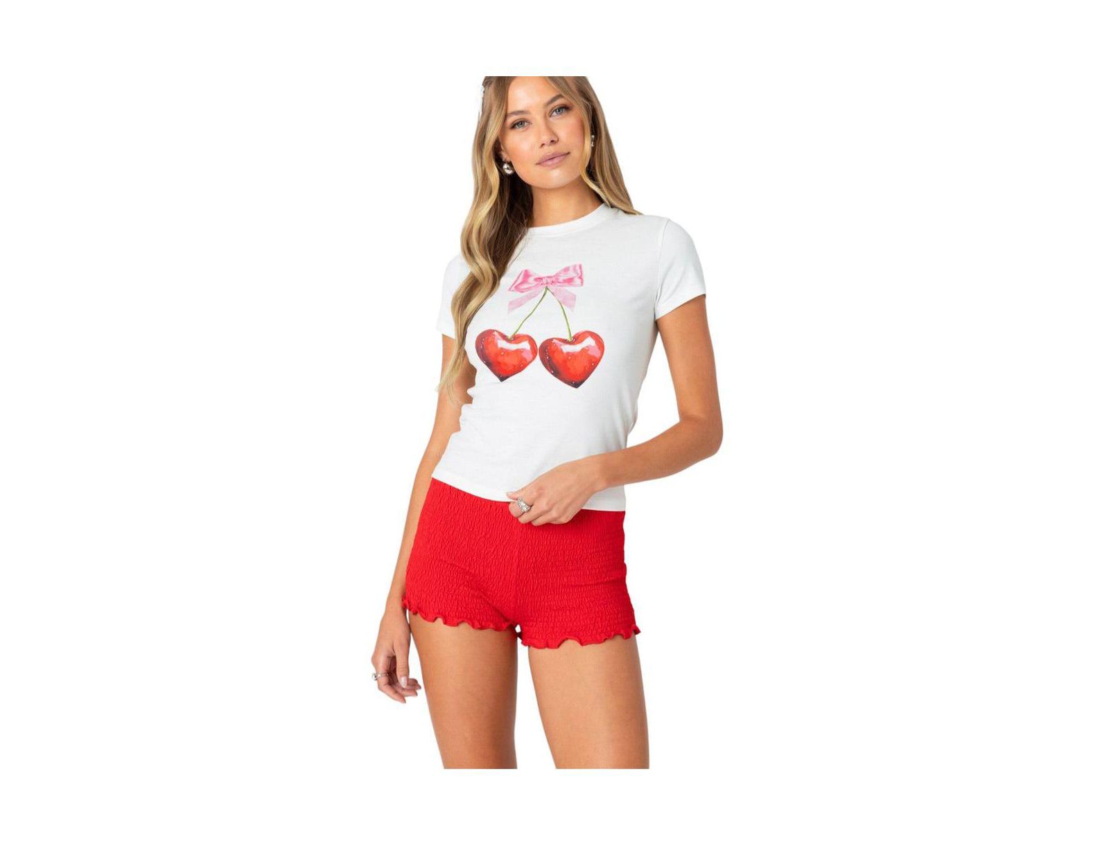 Женская футболка Edikted Women's Cherry Heart