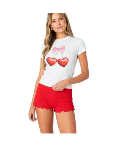 Женская футболка Edikted Women's Cherry Heart