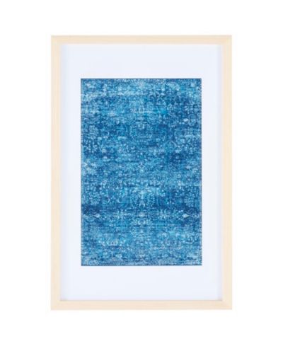 Настенное панно Demitri 23" Blue Framed Textile Art