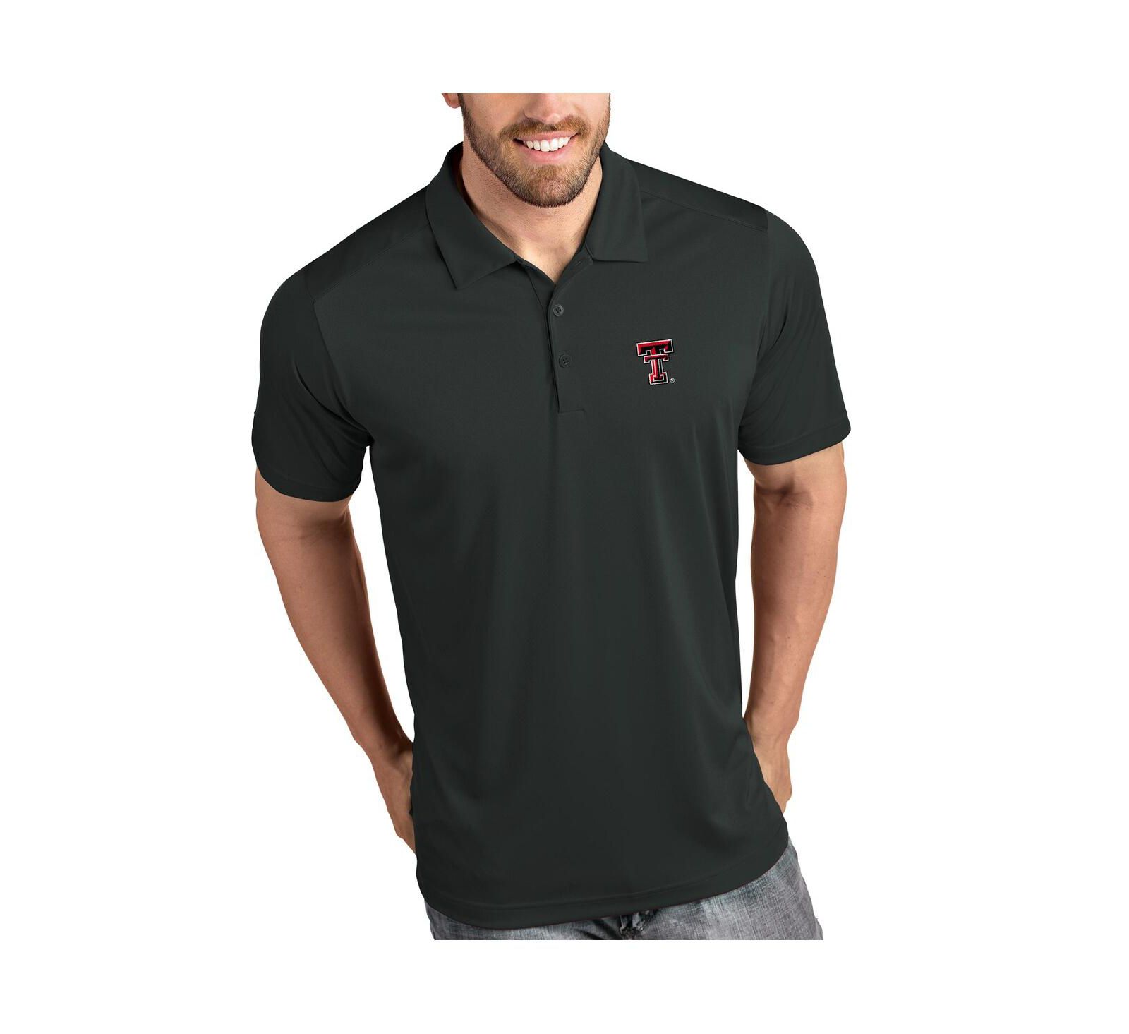 Antigua Texas Tech Red Raiders Tribute Polo - Charcoal