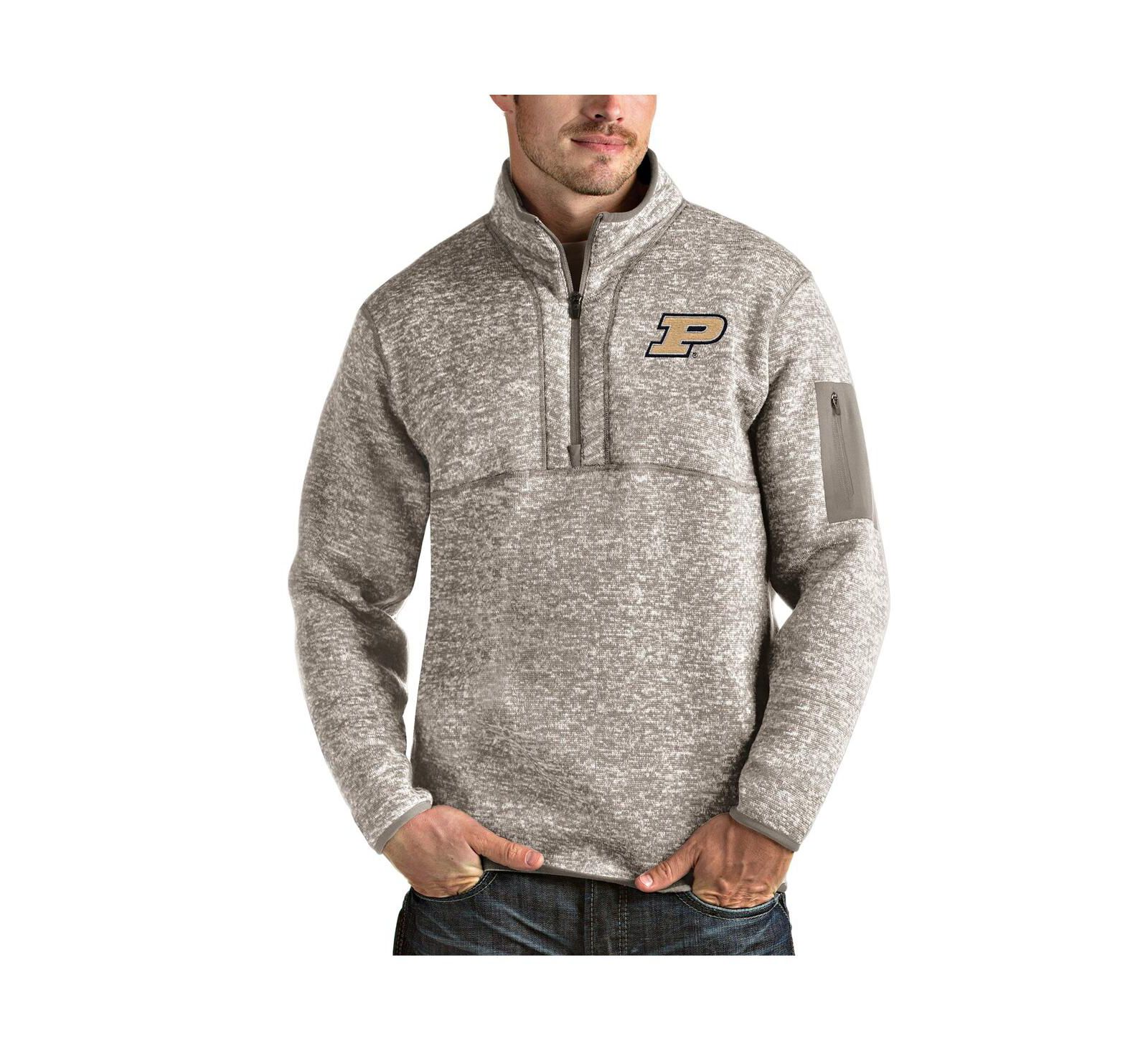 Antigua джемпер Half-Zip Purdue Boilermakers для мужчин