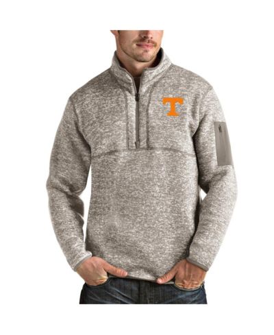 Мужская куртка-свитшот Antigua Oatmeal Tennessee Volunteers Fortune Half-Zip