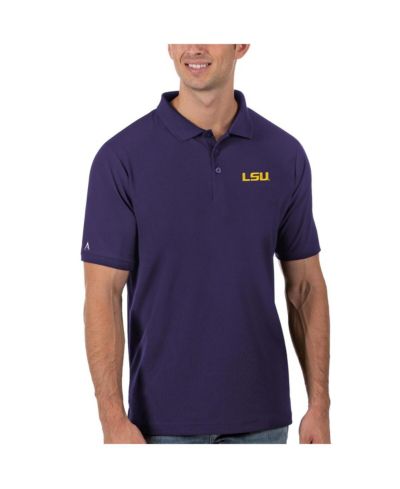 Antigua Мужская рубашка-поло pique Legacy Purple LSU Tigers