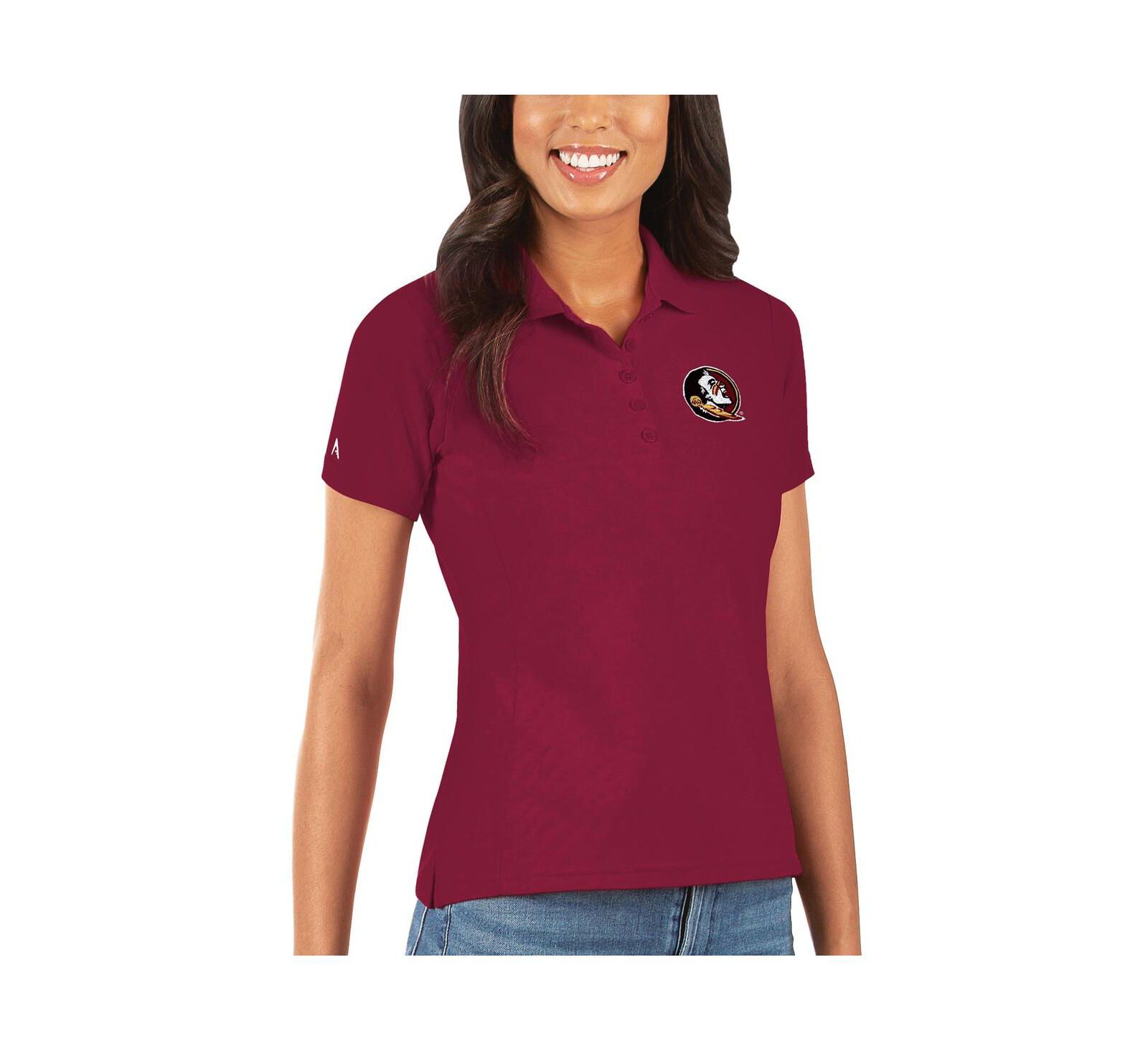 Antigua Женское поло piqué Garnet Florida State Seminoles Legacy