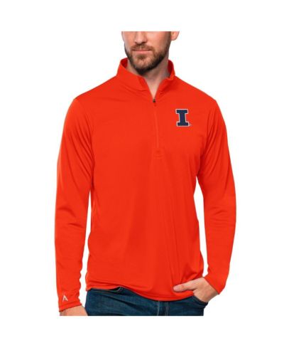 Antigua Men's Orange Illinois Fighting Illini Tribute Quarter-Zip Top