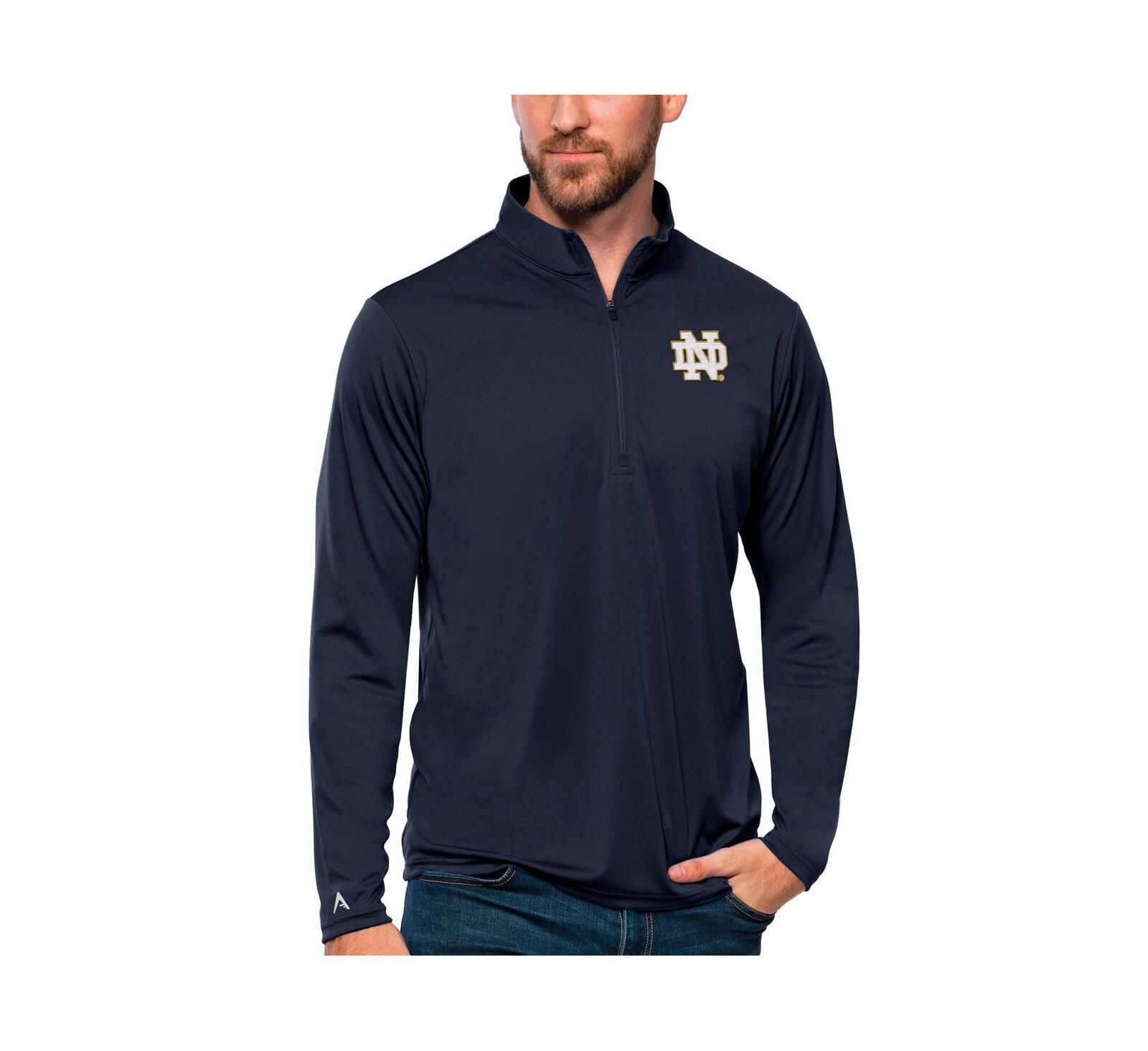 Мужской топ Antigua Navy Notre Dame Fighting Irish с молнией на четверть