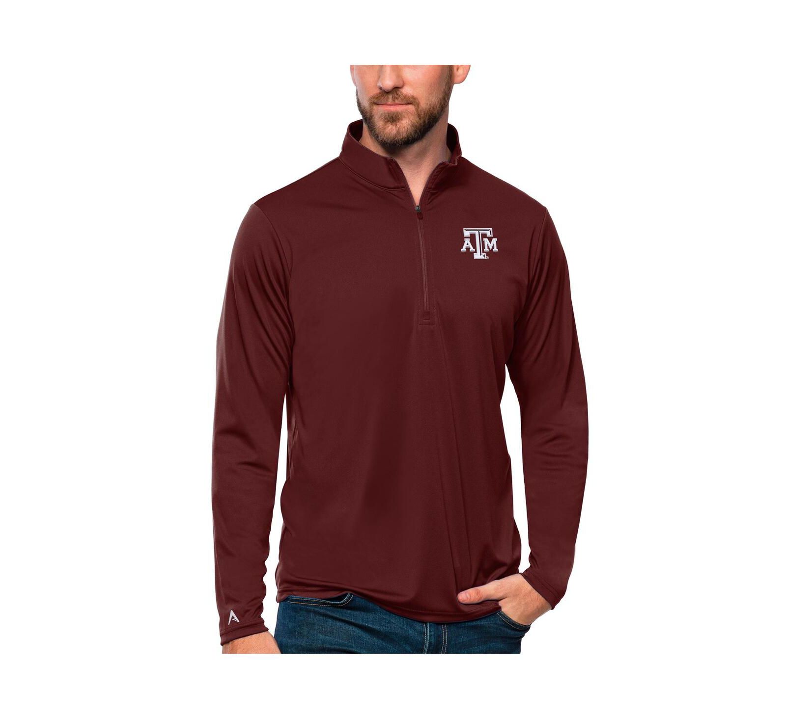 Топ Antigua Men's Maroon Texas A&M Aggies Tribute Quarter-Zip